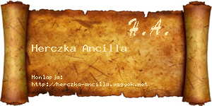 Herczka Ancilla névjegykártya
